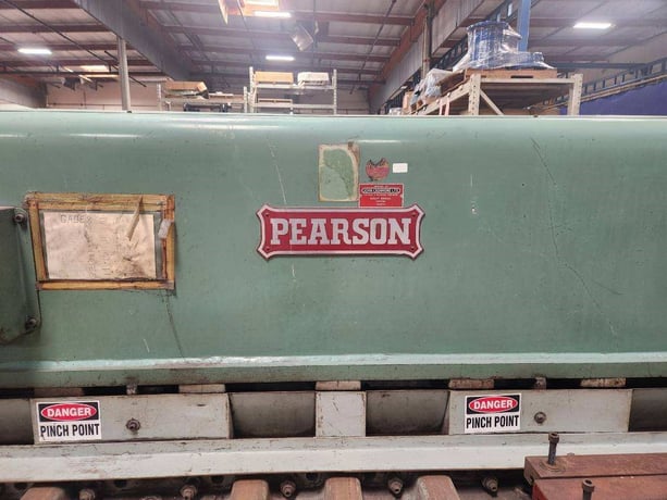 1/4" x 10' Pearson #10'/.25MS, hydraulic power squaring shear, 36" front operated power back gauge, squaring - Image 2