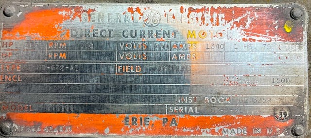 375/500 HP 360/325 RPM General Electric / Westinghouse, Frame 622, CP - Image 4
