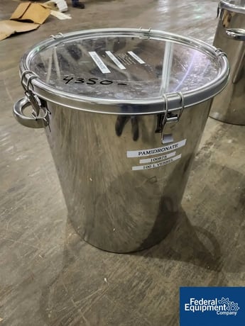 26 gallon Eagle Stainless Tank, Model CTH-47-H, 316L Stainless Steel, 18" diameter x 23" straight side, flat - Image 3