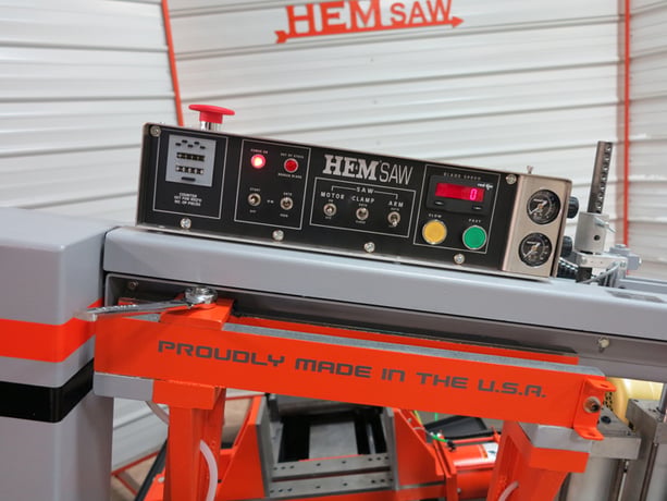 12.75" x 12.75" Hemsaw #H90A-1, horizontal pivot bandsaw, 3 HP, NEW - Image 5