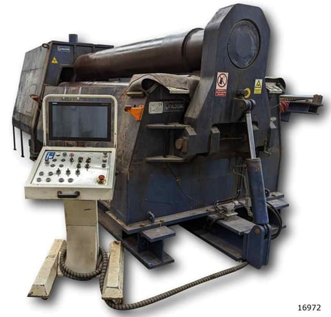 120" x 1.42" Faccin #4HEL-3146, CNC Plate Roller, Overhead & Side Supports, 2016 - Image 6
