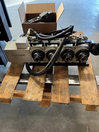 Forkhardt #5C QUAD 4 position indexer, 5.875" centerline height,w/Mitsubishi drive & motor,S/N 4122-4125, 2019 - Image 5