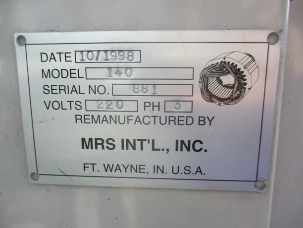 MPC #140 Stator end turn frame blocker / hydraulic vertical stator press, 1998 - Image 6