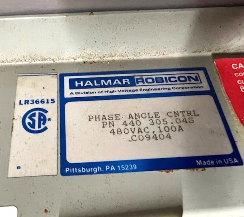 Halmar Robicon #440-305.045, Phase Angle Controller, 480 VAC, 100 Amps, qty. 2 - Image 2