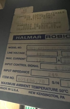 Halmar Robicon #1PCI-48120-CL/OC-D, SCR Power Controller, 480 VAC, 120 Amps, 1 phase, 60 Hz, qty. 5 - Image 2