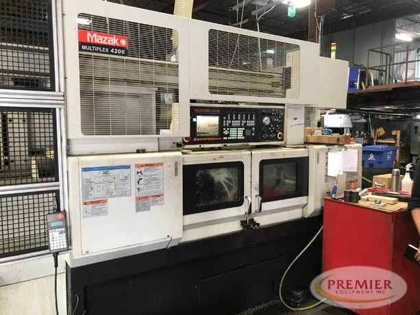 Mazak #Multiplex-4200 CNC Turning Center w/Gantry, 12.5" swing, 2" bar, 10.24" cutting diameter, 7"/21" - Image 1