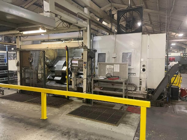 Okuma #LU-45M, Multi-Axis Lathe, 33.4" swing, 4.3" bar, 22.83" turning diameter, 118.11" turning length, 2010 - Image 1