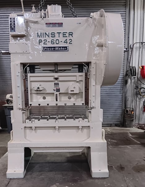 60 Ton, Minster #P2-60-42, Cieco PPC1000R press Control, 3" stroke, 13.5" Shut Height, 15 HP, 80-240 SPM - Image 1