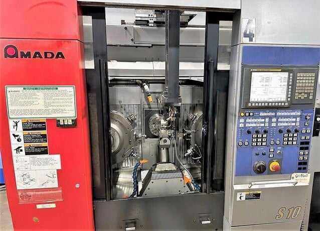 Amada #S10, CNC lathes, single spindle, dual turret, 12.2" swing, 6" chuck, 10.6" centers, 7-Axis, Fanuc - Image 2