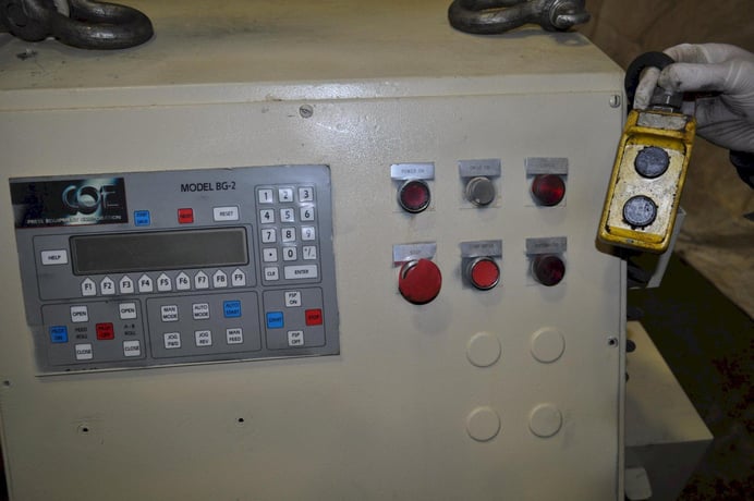 12" x .21" Coe Press Equipment #CPRF-312, servo feeder, 3" diameter feed rolls, pilot release, pendant jog - Image 5
