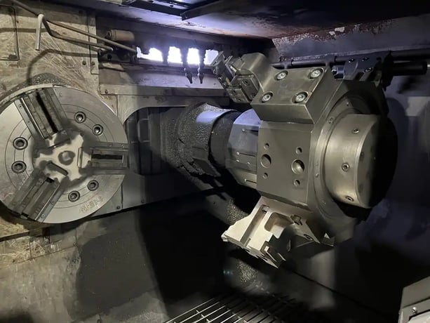 Muratec #MW400, dual spindle turning center,dual 3-jaw 15" chucks,dual 8-position turrets, 3500 RPM, 40 - Image 5