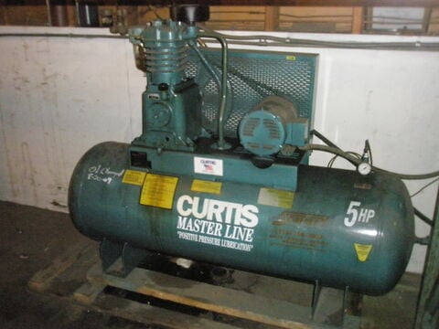200 psi, Curtis Master Line #P96A, Air Compressor, 450 F, 5 HP, 1750 RPM, 208-230/460 V - Image 1