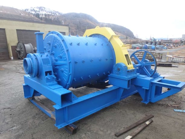 4' x 5' Denver, Ball Mill, 37' diameter Sheave, rubber lined, 2-pc bull gear - Image 2