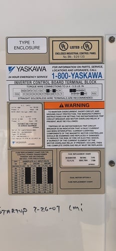 150 HP Yaskawa, BV15024545A, vari-speed drive, 480 Volts - Image 7