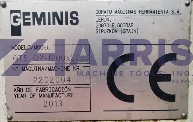 Geminis #GT5-G2, CNC flat bed lathe w/Y-Axis, 48" swing, 78" centers, 4-jaw 40" chuck, 4 pos turret - Image 8