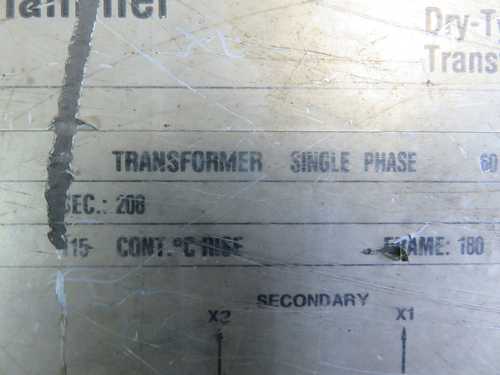 15 KVA 208 Primary, 208 Secondary, Westinghouse transformer, 3R, 1 yr warranty - Image 10