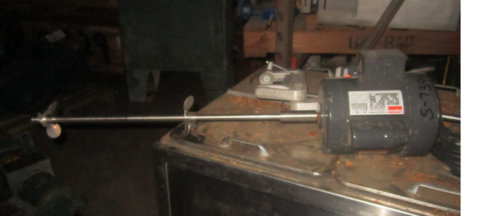.25 HP General Electric, Agitator Mixer, 5/8" diameter x 40" L shaft, 6" diameter Propeller, 1750 RPM - Image 4