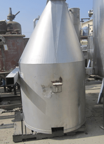 400 gallon Food Pro Equip Co, Tank, Stainless Steel, 50 cu.ft., 4' diameter x 3' 8" straight side, 60 deg. - Image 1