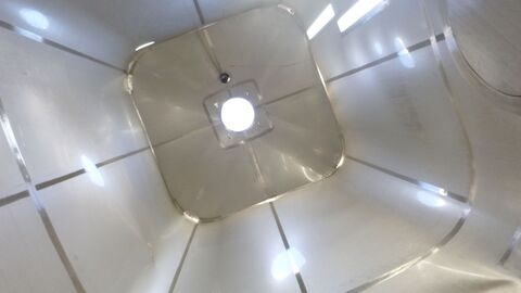 950 cu.ft., Bin, Stainless Steel, 8' x 8' x 14' straight side, 45 deg. Cone, 4' discharge, 30" side manway - Image 5