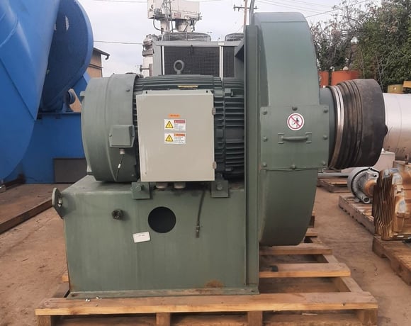 8891 cfm @ 91.1 S.P., New York Blower #AF-40, Blower, 18" inlet, 14" outlet, 59 degrees, 186 BHP, 200 HP - Image 1