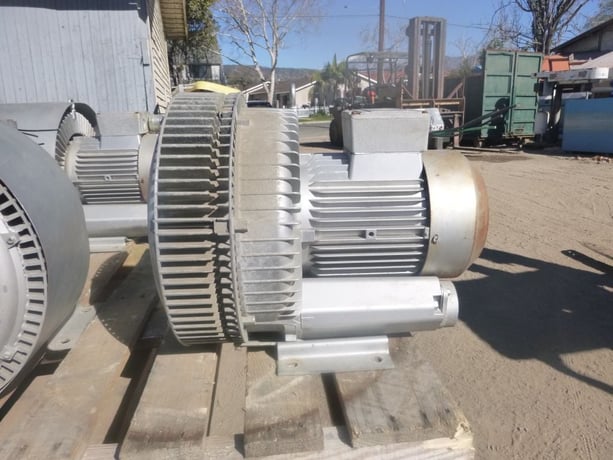155 cfm, 166 psi, Canada Blowers #AB-602E, Double Stage Regenerative Blower, 2" inlet/outlet, 5 HP, 3430 RPM - Image 3
