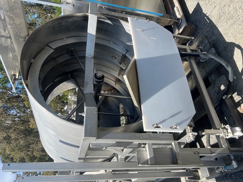 Nothum #FD-40, Stainless Steel Barrel Breader, 45" diameter x 48" L rotating chamber, (2) 25" L top & 50" L - Image 2