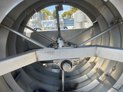Nothum #FD-40, Stainless Steel Barrel Breader, 45" diameter x 48" L rotating chamber, (2) 25" L top & 50" L - Image 4