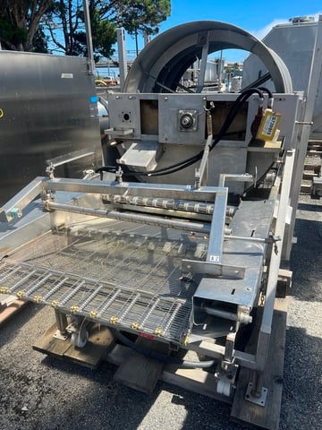 Nothum #FD-40, Stainless Steel Barrel Breader, 45" diameter x 48" L rotating chamber, (2) 25" L top & 50" L - Image 5