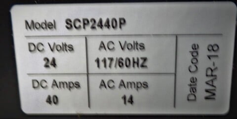 Quick Charge Corporation #SCP2440P, select-a-charge programmab, 24 VDC, 40 Amps DC, 117 VAC, 14 Amps AC, 120 - Image 3
