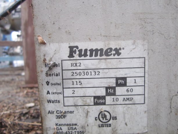 Fumex, Air Cleaner, 115 V, 2 Amps, 1 Ph., 60 Hz - Image 3
