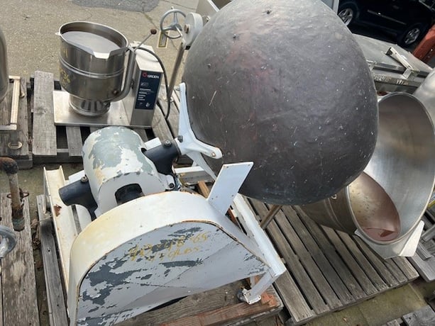 34" V. Clad & Sons, Copper Coating Pan, 34" diameter x 24" deep bowl, 21" diameter Opening, 1 HP, 110 V. - Image 5