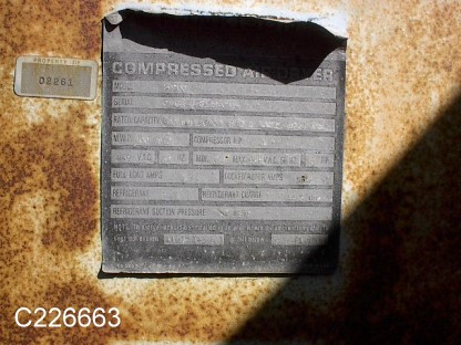 800 cfm, 100 psi, Hankison #80800, Refrigerated Air Dryer/Compressor, R-22, 100 F dry - 35 F dew point, 4 HP - Image 3