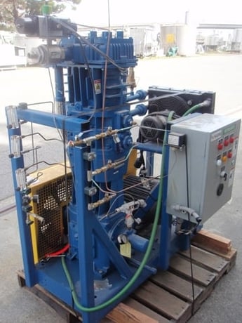 Hycomp #2AN35D-H3321-BLMV A10-20/10T, Nitrogen Gas Compressor, 16 scfm, 95 psi discharge, 85 F, 70 percent - Image 1