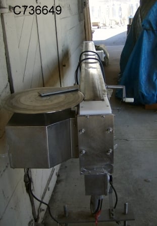 2.75" wide x 7' long, TL Systems, Stainless Steel Belt Conveyor, 12" diameter Accumulation table, 115 V - Image 2