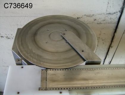 2.75" wide x 7' long, TL Systems, Stainless Steel Belt Conveyor, 12" diameter Accumulation table, 115 V - Image 3