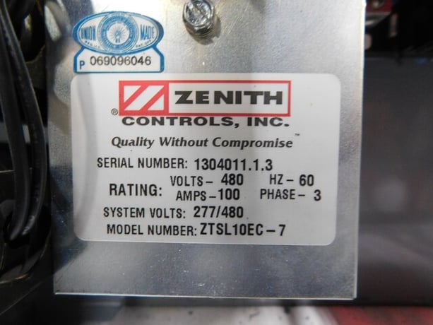 100 Amp. Zenith #ZTSL10EC-7 Automatic Transfer Switch, 480 Volts 60 Hz. 3 phase - Image 5