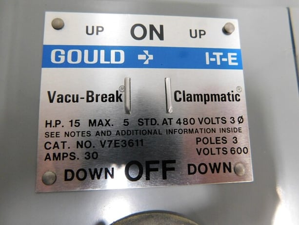 100 Amp. Goulds, VB Series 6 I-T-E, panel board/switchboard, 480 Volts 3 phase - Image 8