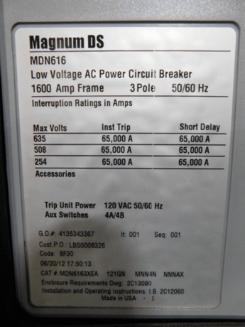 Eaton, 3R Switchgear with 2500 KVA transformer & capacitor bank, 4000 amps - Image 8