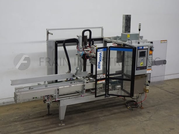 Wexxar #WF20H, automatic, in line case erector, bottom hot melt case sealer, 5-20 cases per minute, mounted - Image 1