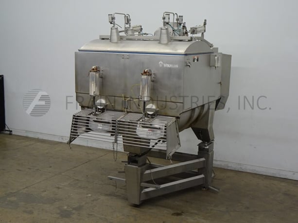 160 cu.ft. Wolfking #TSMV-3250L, Stainless steel, dual trough, vacuum paddle blender, (2) 20 HP drives, with - Image 5