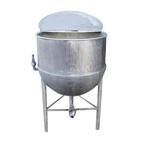 80 gallon Groen #F80, steam jacketed kettle, 32" ID, 2-piece removable flip-top lid - Image 2