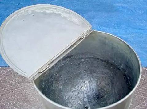 80 gallon Groen #F80, steam jacketed kettle, 32" ID, 2-piece removable flip-top lid - Image 7