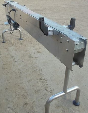 4" wide x 7' long, Pacific Conveyor #222231600, Stainless Steel Flat Top Chain Conveyor, 57 RPM final, 3/4 - Image 2