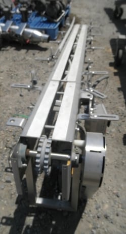 6" wide x 9' long, Arrowhead, Stainless Steel Belt Conveyor Frame, 1 HP, 230/460 V - Image 1