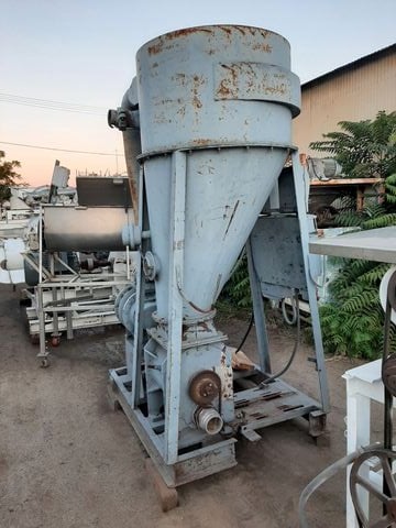 Nolder #VP-25, pneumatic conve, 38" diameter x 24" straight side hopper, 40" deep cone, 12" diameter - Image 6