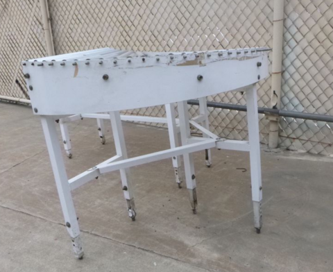 17" wide x 60' long, Gravity Incline Roller Conveyor, mild steel frame, 1" diameter Galvanized rollers, 15" - Image 2