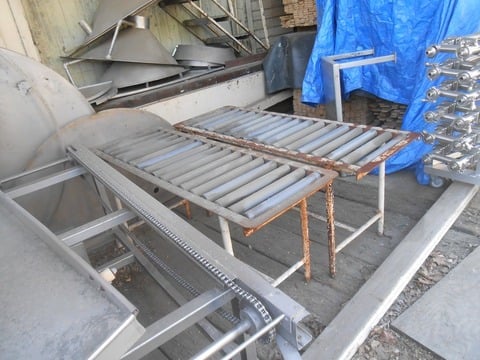 18" wide x 5' long, Roller Conveyor, Carbon Steel frame, 2" diameter Plastic rollers, qty. 2 - Image 2