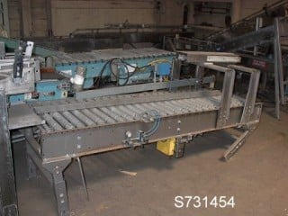 24" wide x 6.5' long, Line Flow, Powered Roller Conveyor, Stainless Steel, 90 deg. Transfer section, 1-3/4" - Image 1