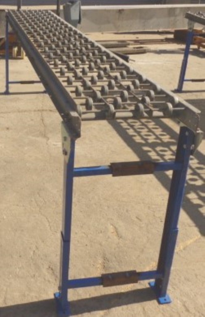 18" wide x 10' long, Skate Wheel Conveyor, Aluminum, 3" center-to-center roller spacing, 2" diameter Wheel - Image 2