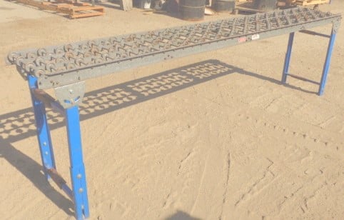 18" wide x 10' long, Skate Wheel Conveyor, Aluminum, 3" center-to-center roller spacing, 2" diameter Wheel - Image 2